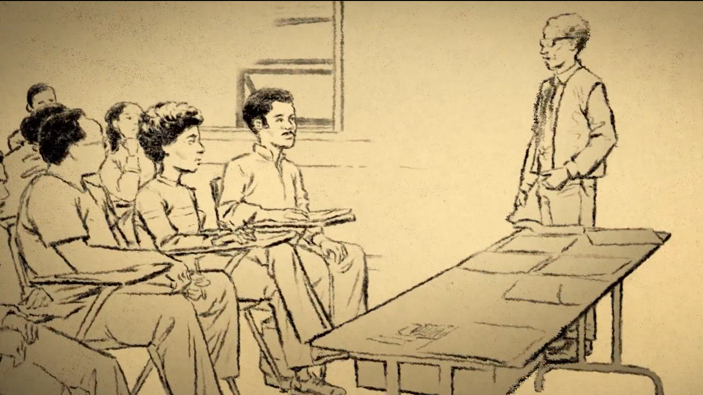 Animated Still of African Americans in an HBCU Classroom