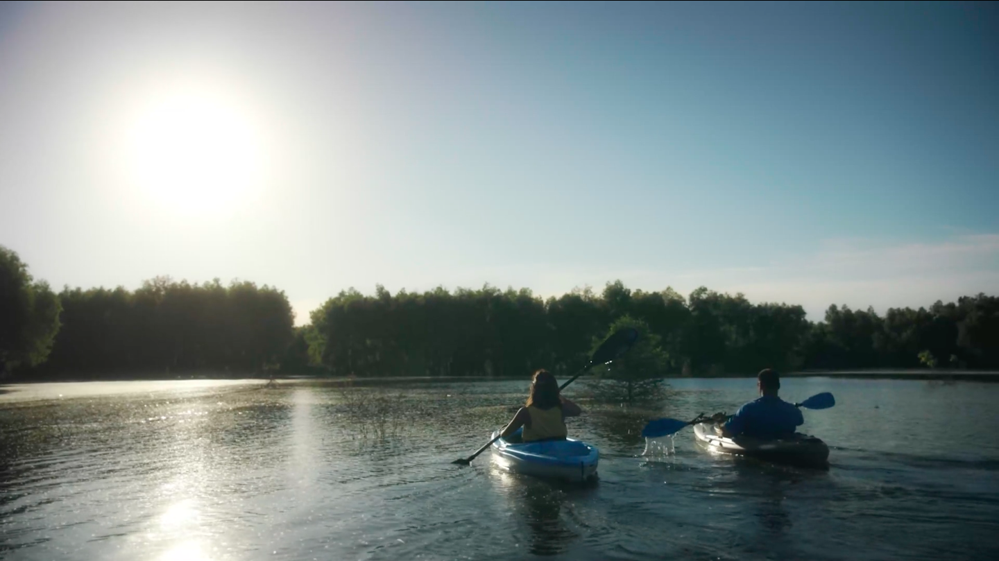 Eco-Tourism Marketing Video Drone Shot of Kayakers